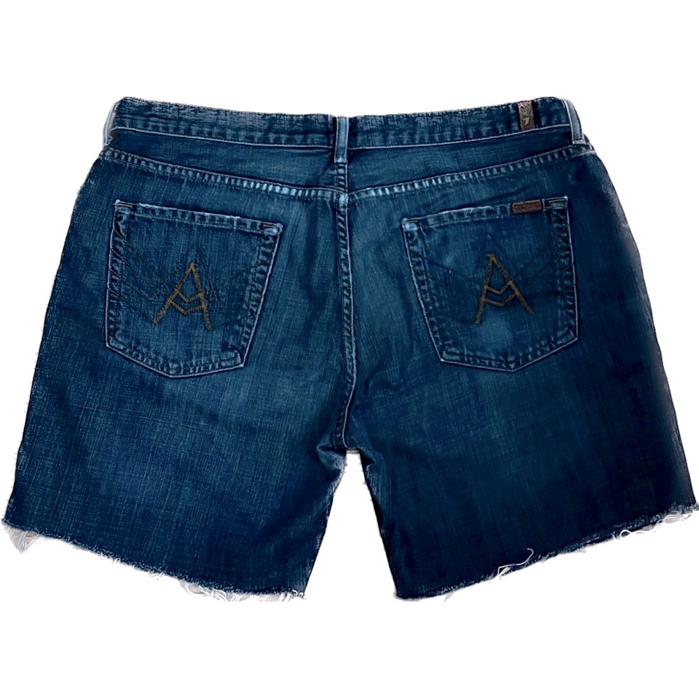 Mens 7 For All Mankind A Pocket Jeans Cut Off Shorts